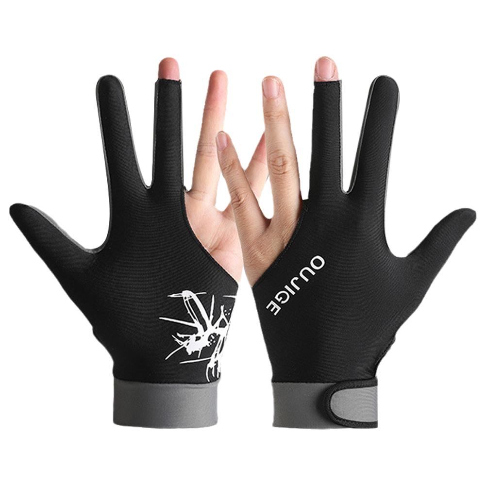 

1pcs Snooker Gloves Dual Color Assembly Design Elastic Billiard Slip And Breathable Wear-resist O7C2