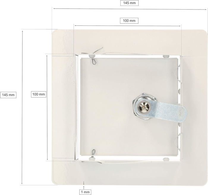 Trappe de visite - KOTARBAU - 10 x 10 cm - Métal - Blanc - Accès facile