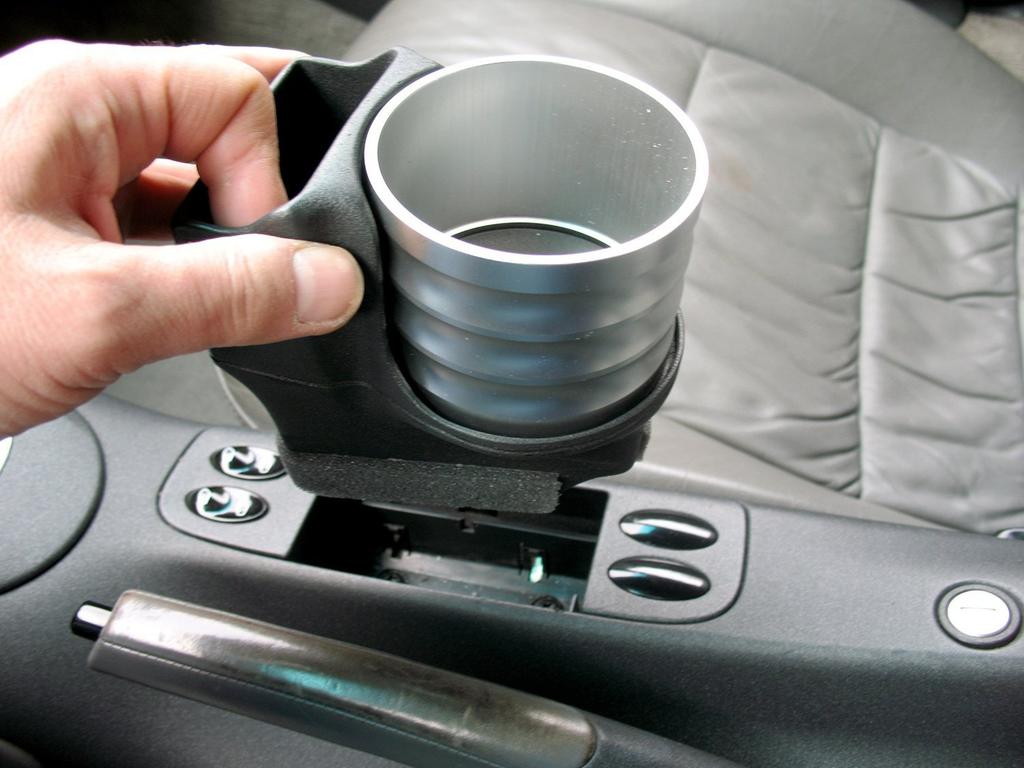 ALCABO Drink Holder, Black Cup, for Porsche 997/987 Left-Hand Drive, AL-P201B