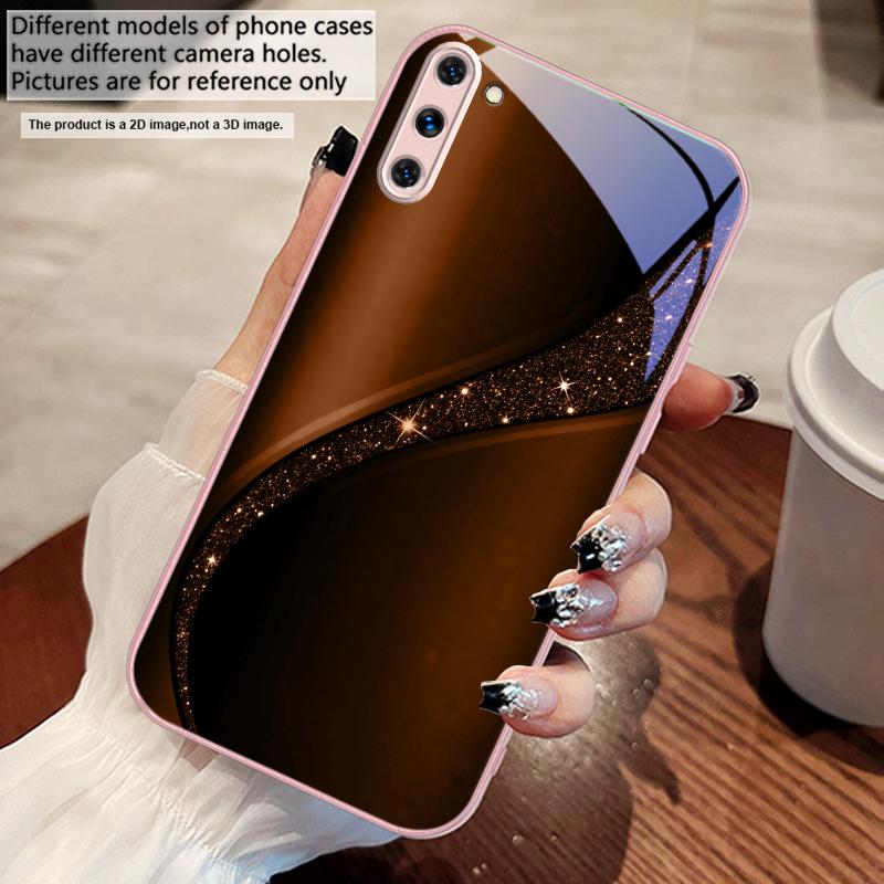 Brilliant golden galaxy For Samsung M02 12 Note 8 9 10 20 A 01 A02 A03 Core 04 05 06 10 12 13 14 15 A16 glass Ultra phone case