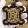 CELINE Boogie bag Handbag triomphe charm Brown straw/Embossed Leather Women Used