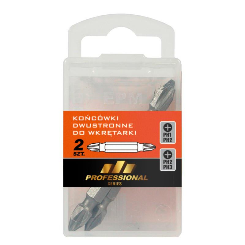 Screwdriver Bit Double-Ended 65Mm 2Pcs Ph1-Ph2,Ph2-Ph3 - E-400-0378