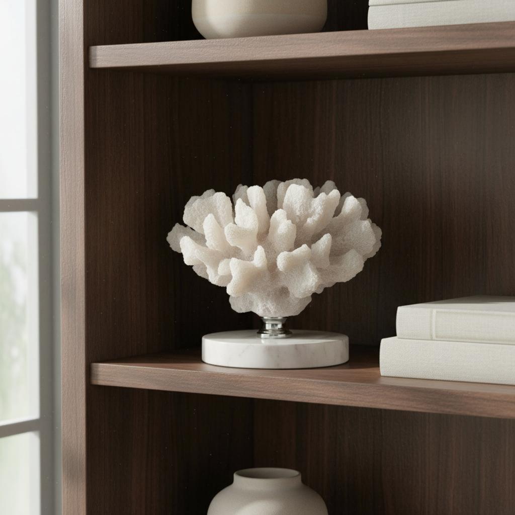 Faux Coral Sculpture Minimalist Simulated Coral Sculpture Table Ornament Creative Long-Lasting for Study Room, Reception Desk