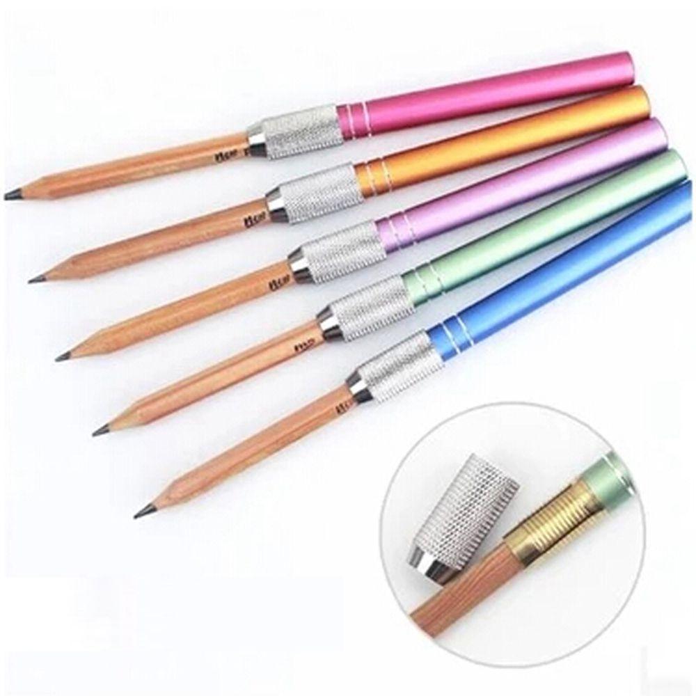 Aluminium School Holder Art Writing Tool Pencil Extender Drawing Supplies Stationery