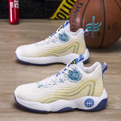New Basketball Shoes Men's Spring and Summer New Casual Running Sneaker Men's Flying Woven Surface Sneaker Youth Basketball Shoes
