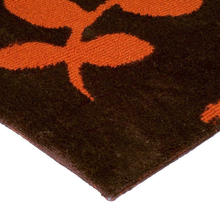 Living Room Rug with Small Orange Leaf Patterns 120x170