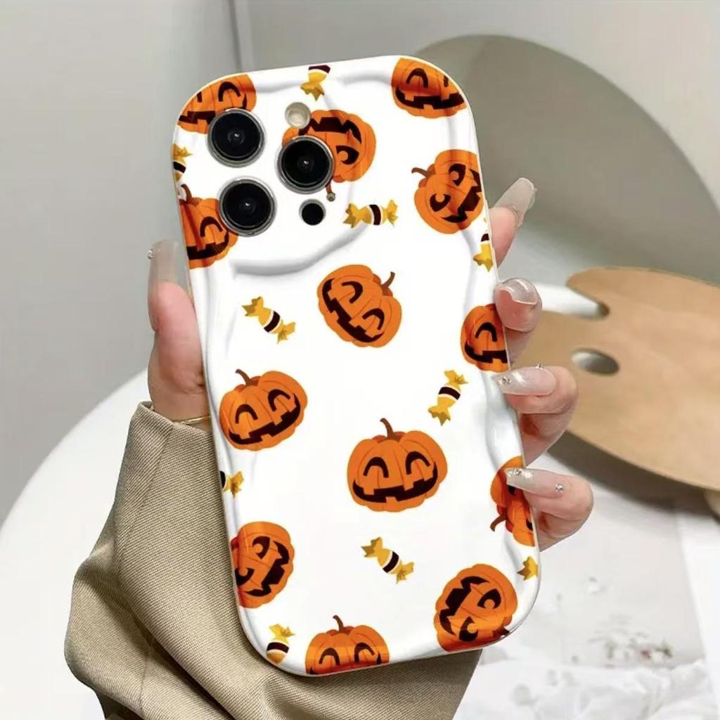 Halloween Pumpkin Candy Phone Case for iPhone 17 Pro Max/16/15/14/13 Pro