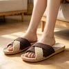Fashion Summer Linen Women'S Slippers Flat Sandals  Lightweight Casual Slippers Women For Home