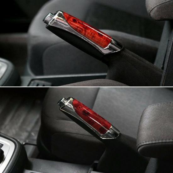 Red Carbon Fiber Style Car Hand Brake Protector Cover Auto Interior Accessories