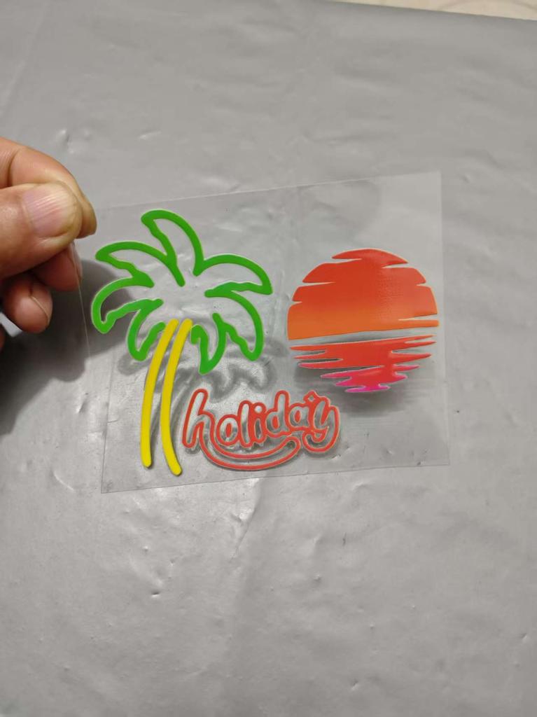 1 holiday logo car sticker, designed with vacation as the design concept, suitable for all car decoration accessories