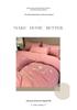 Embroidered Cotton Flannel 4-Piece Bedding Set - Solid Color, Warm Bed Sheets & Duvet Cover