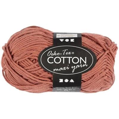 Ball of Cotton Yarn - Oeko-Tex Cotton Maxi - Terracotta - 80-85 M - 50 G - Knitting, Crochet