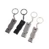 1Pc High Decibel Stainless Whistle Double Tube Lifesaving Portable Emergency Keychain Whistle For Outdoor Hiking Camping