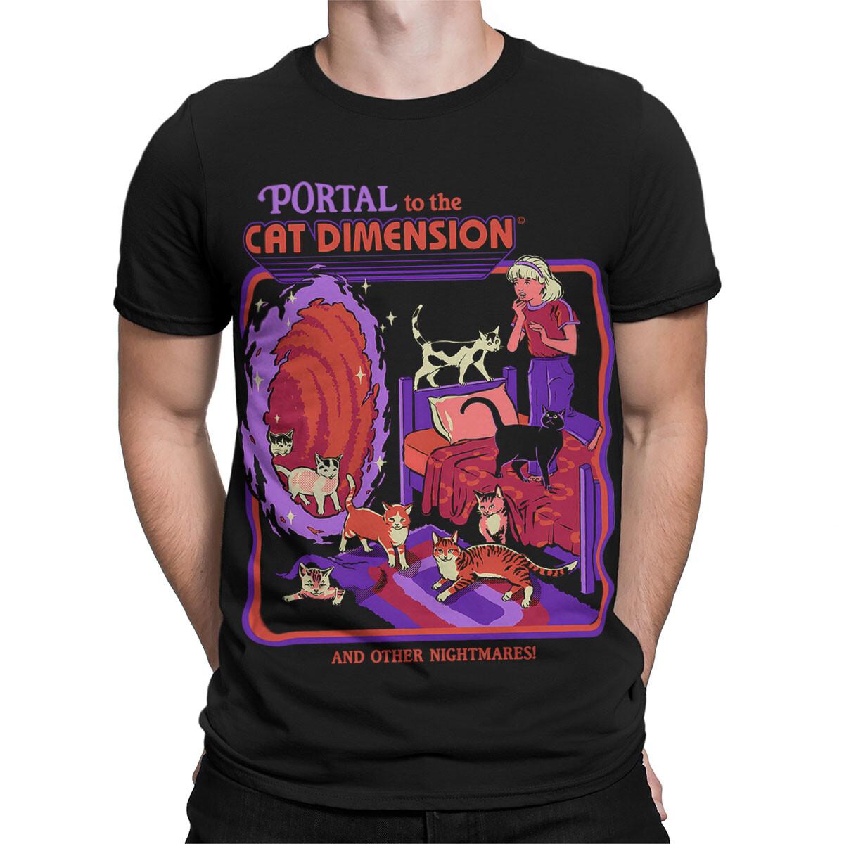 The Cat Dimension 80s Quirky Cat Themed T Shirt #SR#T433 S