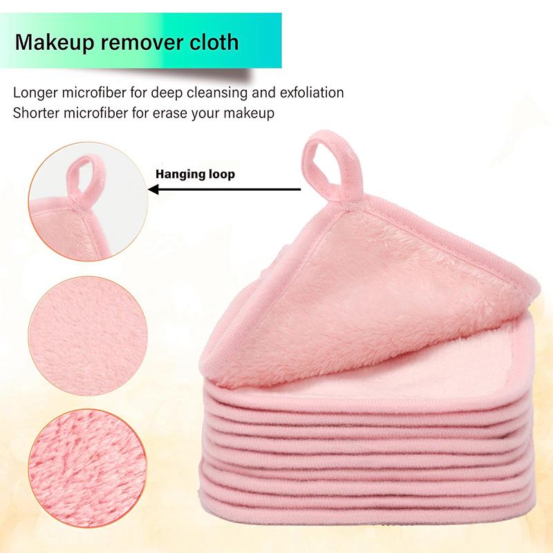 5/10/20Pcs Microfiber Face Cloths Reusable Makeup Remover Cloth Makeup Towels Face Deep Cleaning Pads Skincare Beauty Tools