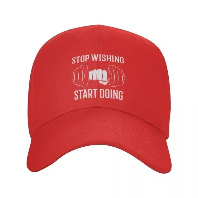 Stop Whining Start Doing Gym Sport Baseball Cap Hip Hop Adjustable Bodybuilding Workout Quote Dad Hat Summer Snapback Caps Adjustable Cap