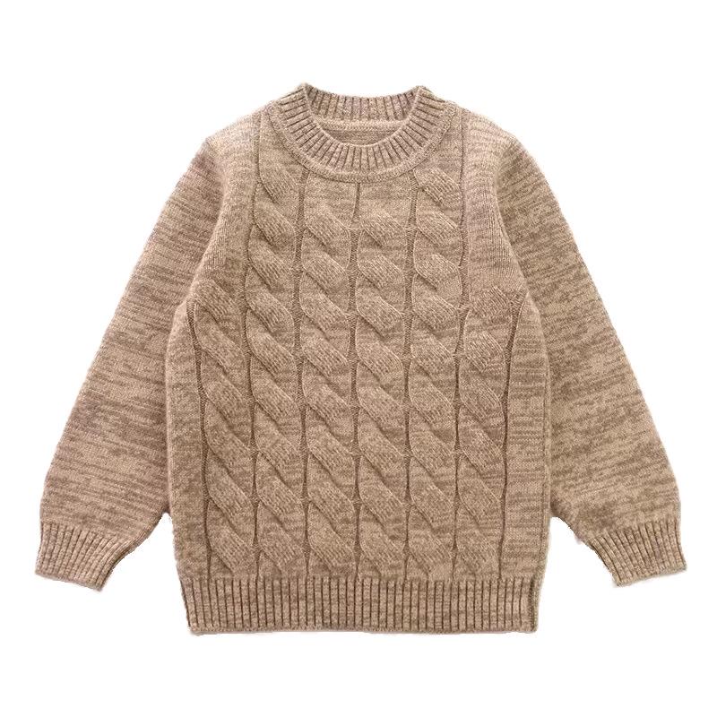 Suéter de Cachemira Little Sheep Jumping: Cálido, Grueso, Tejido Casual para Niños y Niñas