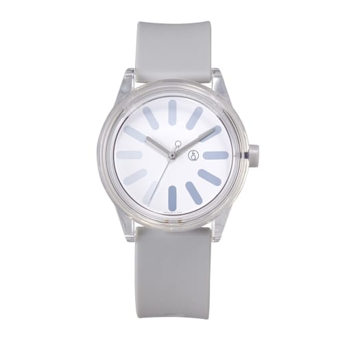 Citizen Cue & Cue Smile Solar Analog Watch, GROOVISIONS GRV3014, Waterproof, Urethane Strap, Gray, RP26J812