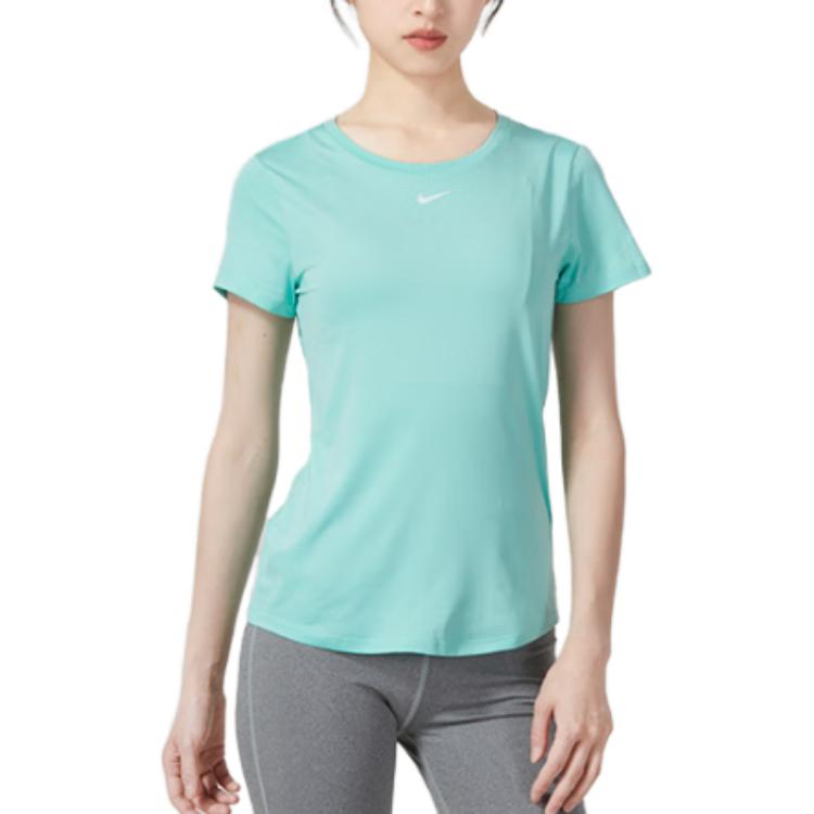 New Nike Set In Sleeve T Shirt Women's Light Blue DD0627-349