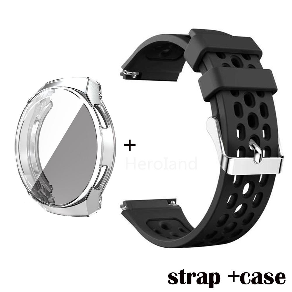 Soft Silicone Watchband For Huawei Watch GT 2e Strap Wriststrap for Huawei Watch gt 2e Bracelet Smart Wristband Protector case