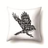 Nordic Style Ins Illustration Graffiti Polyester Pillowcase Car Decoration Home Printed Waist Rest Pillowcase
