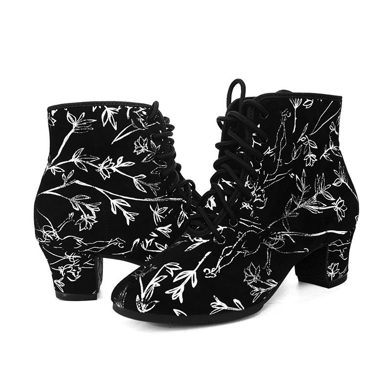 Women's High Top Shoes Soft Sole Dance Shoes Women Ballroom Dancing Modern Tango Jazz Performance Practise Salsa Shoes