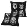 Universal Studios, Monsters,Dracula, Wolfman, Frankenstein 2 Pcs Square Pillowcase Pillow Cover Cushion Throw Pillow For Home