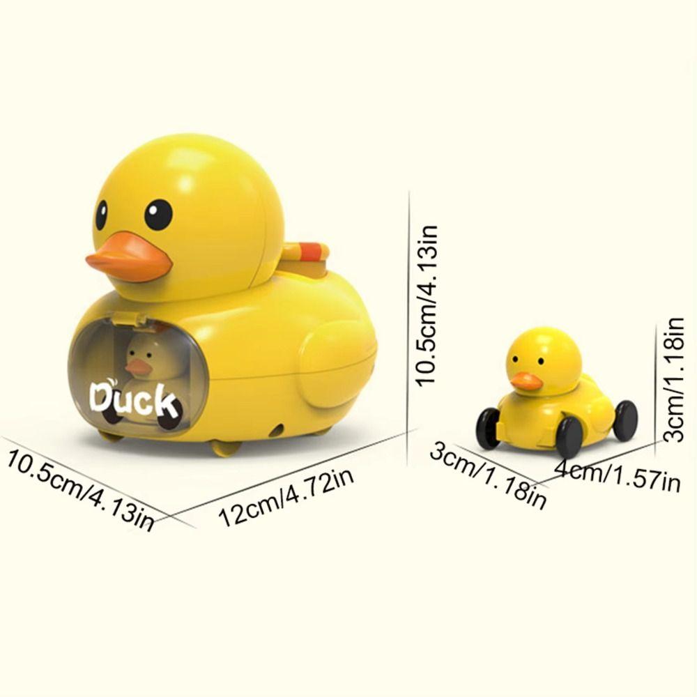 Cartoon Design Yellow Duck Launching Toy Early Education Ejection Toy Car  Educational Play