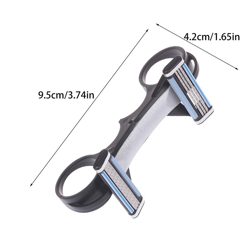 Bald Head Shaver Tool Double-Sided Razor Head Shaving Aid For Smooth Head Haircut Washable Safety Razor Accessory