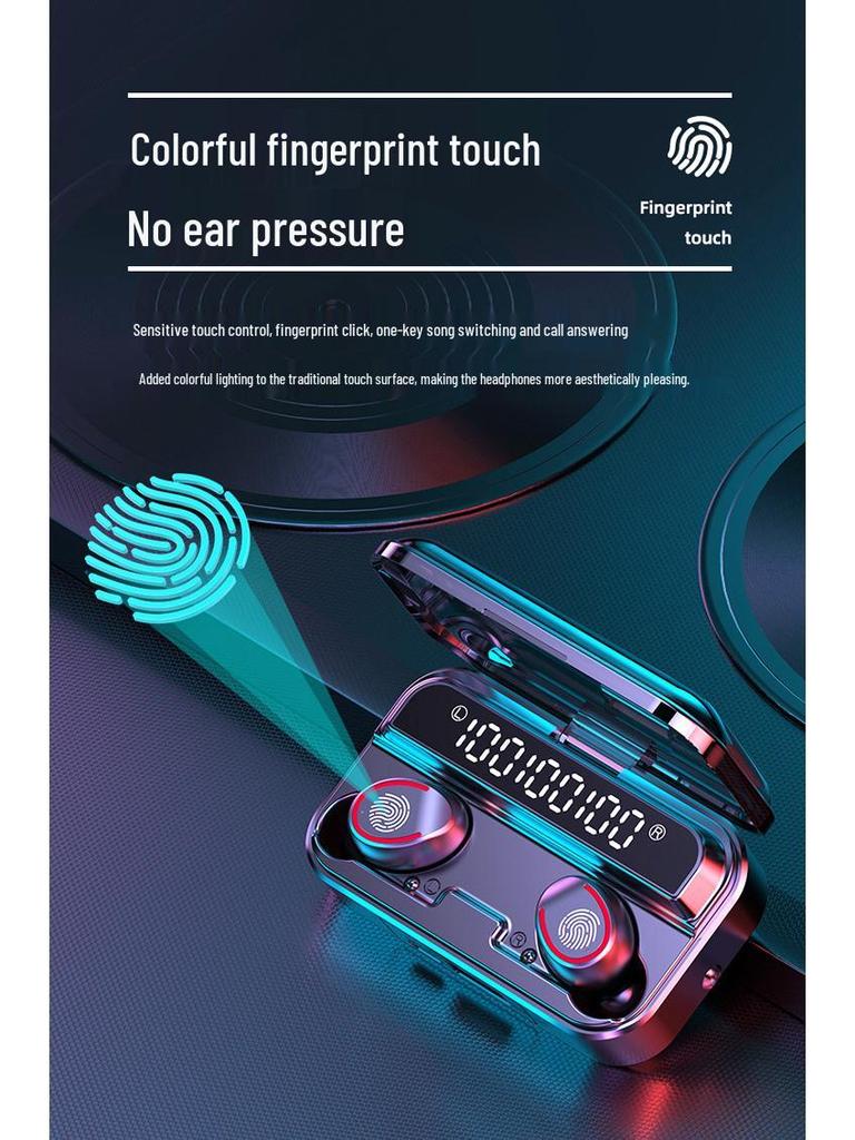 Touch Control V13 Wireless Dual Earbuds TWS 5.0 – Sports Bluetooth Earbuds with Flashlight