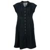 Sancai Western Collar Single-breasted Denim A-line Dress