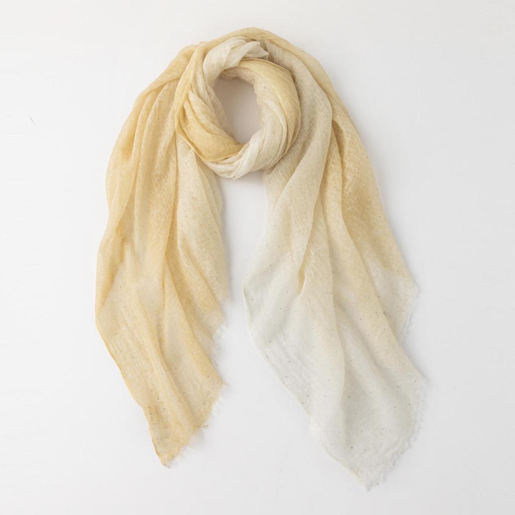 100% Cashmere Gradient Square Scarf - Elegant & Lightweight for Spring & Autumn