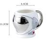 Creative 3D Astronaut Helmet Modeling Cup Aviation Cap Ceramic Mug Coffee Cup Large-capacity Home Decoration Water Cup 550ml