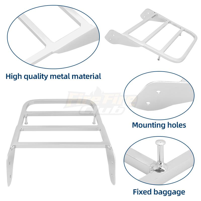 Motorcycle Support Rear Backrest Sissy Bar Rack Luggage Rack for Yamaha V-Star 400 650 1100 Classic 1998-2013