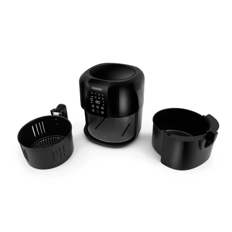 3 l ölfreie Fritteuse – 8 Programme Airmed Black von Kitchencook