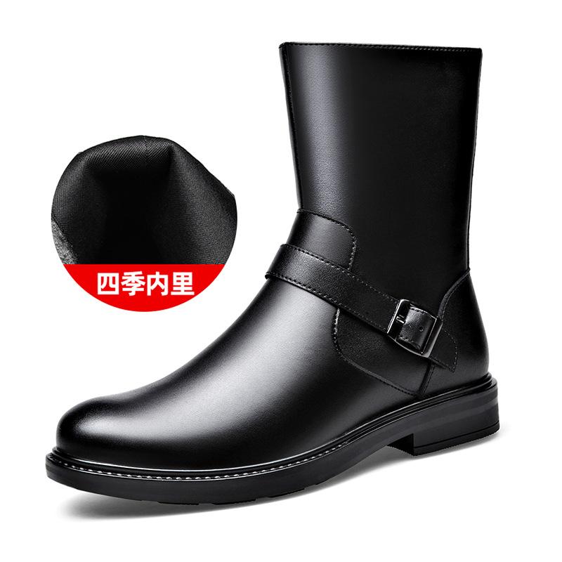 

Зимние высокие повседневные ботинки Мартина, модный тренд, боковая молния, рыцарские ботинки, флис, теплые, мягкая подошва, легкие мужские ботинки 44