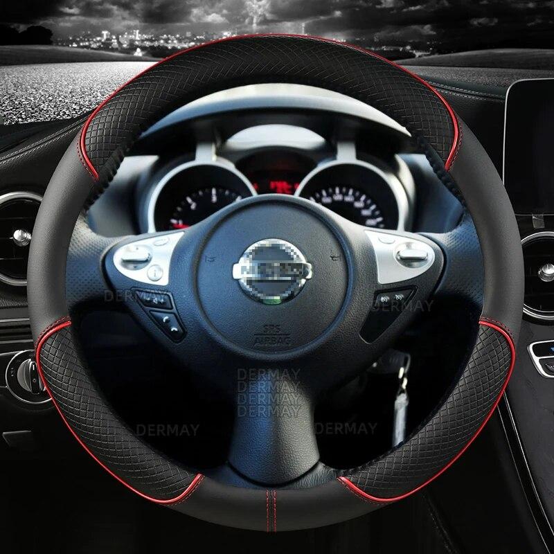 For Nissan Juke F15 F16 2010~2023 Car Steering Wheel Cover Non-slip PU Leather Auto Accessories Fast Shipping