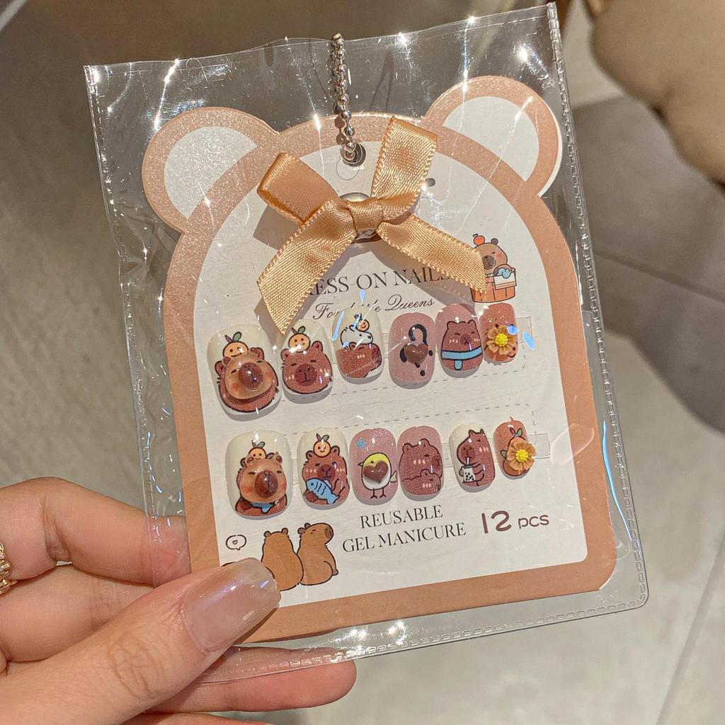 Cartoon Children's Wearable Nail Art Patches - Sweet and Cool Styled False Nails for a High-End Manicure