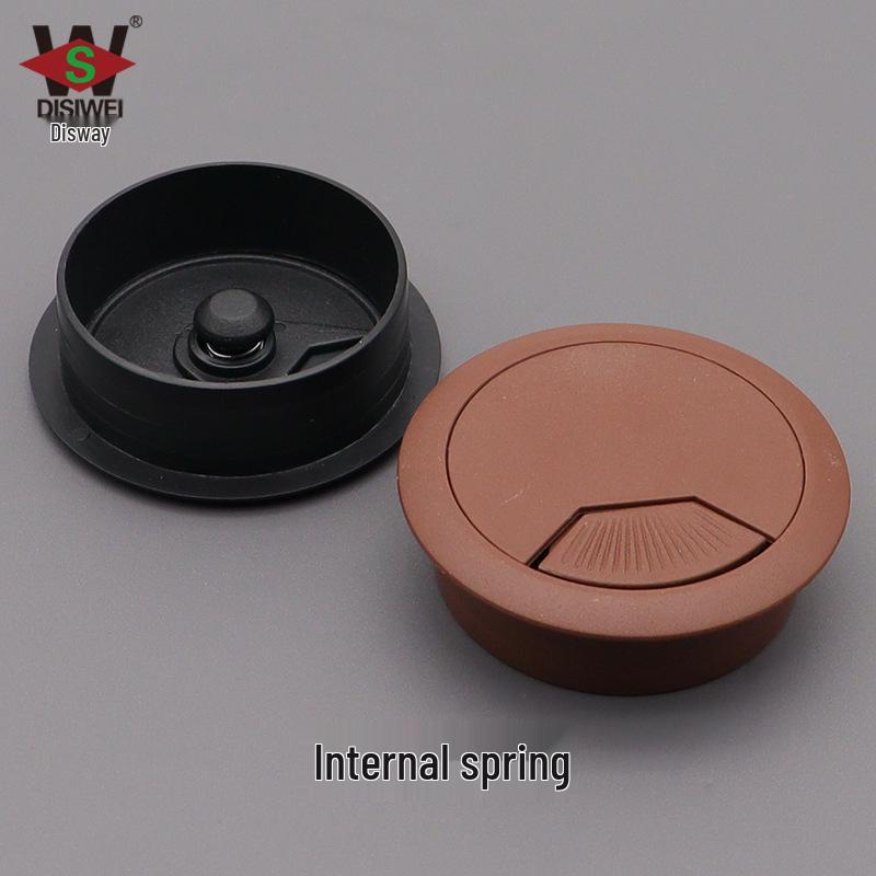 Diswei Desktop Cable Organizer Box, Round Plastic Wire Grommet for Office and Home Desk Management