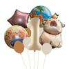 Animal Kapibara Birthday Daisy Flower Aluminum Film Latex Balloon Set Banquet Arrangement Supplies