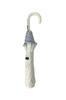 Rose Industry RIC55cm Folding Automatic Plain 61553109 Umbrella, Piping, Ivory,