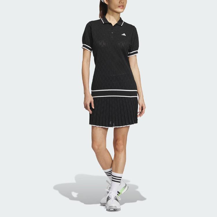 Women's Shirt Adidas Primeknit Short Sleeve Polo Shirt Polo Shirt Women's Black