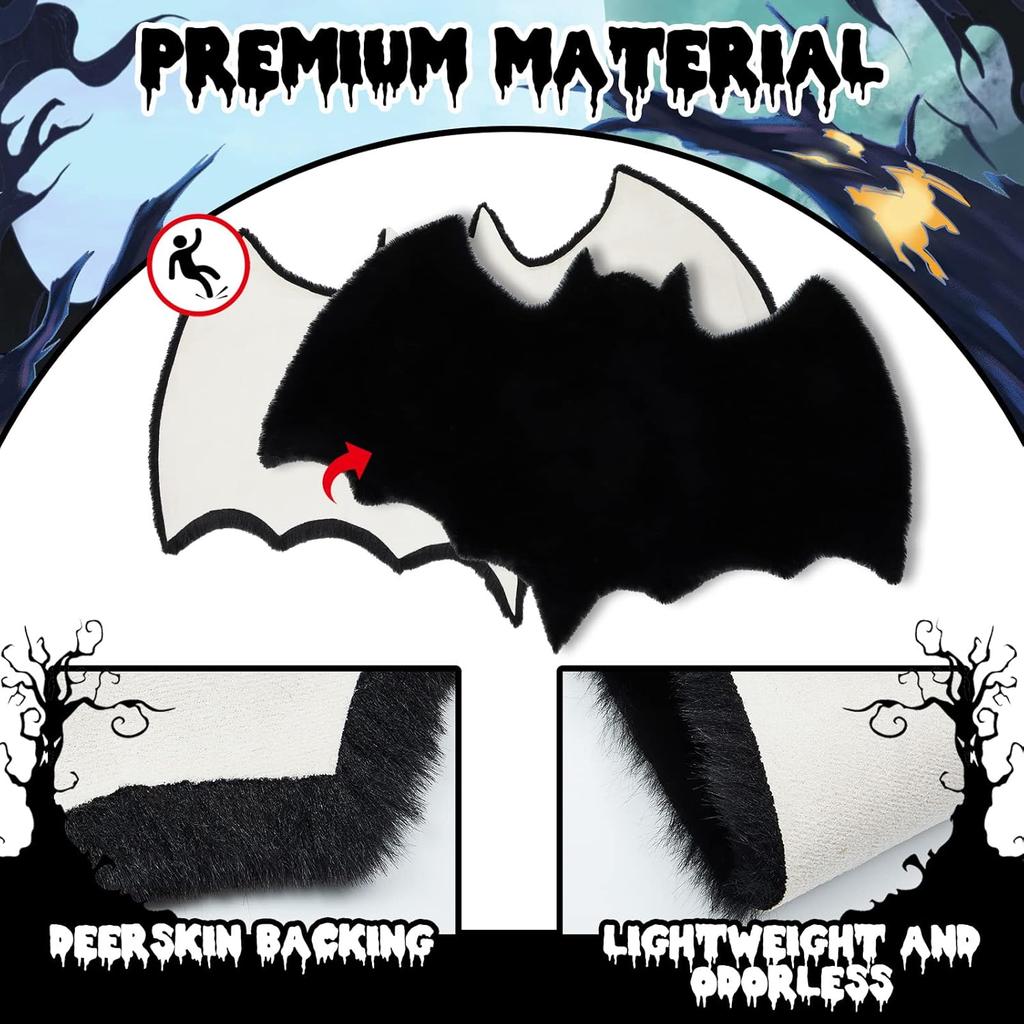 Xuhal Bat Rug Gothic Rug Welcome Mat Soft Indoor Modern Area for Living Room Bedroom Home Decor Nursery Holiday Decorative