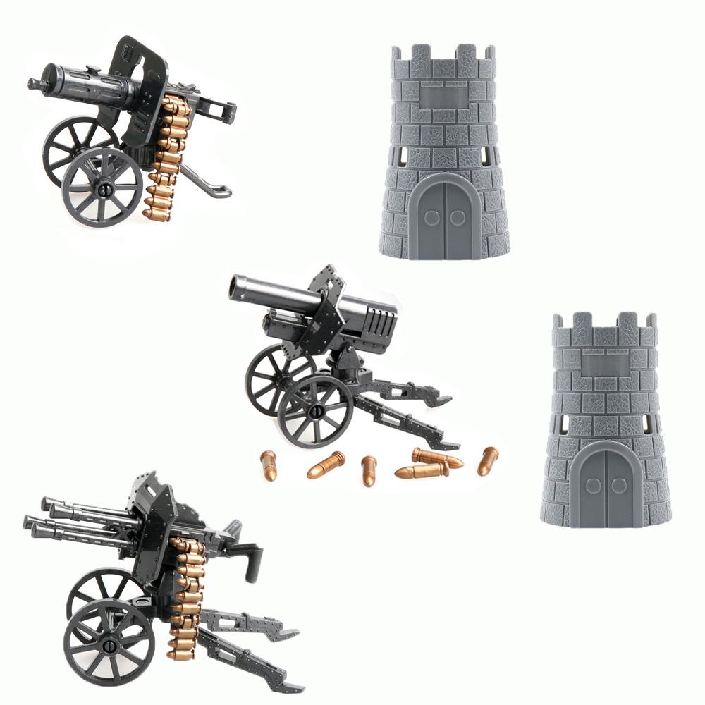 Military Army MOC Building Kit – WWII Anti-Aircraft Gun BlockhouseModel Bricks for War Toy Collectors