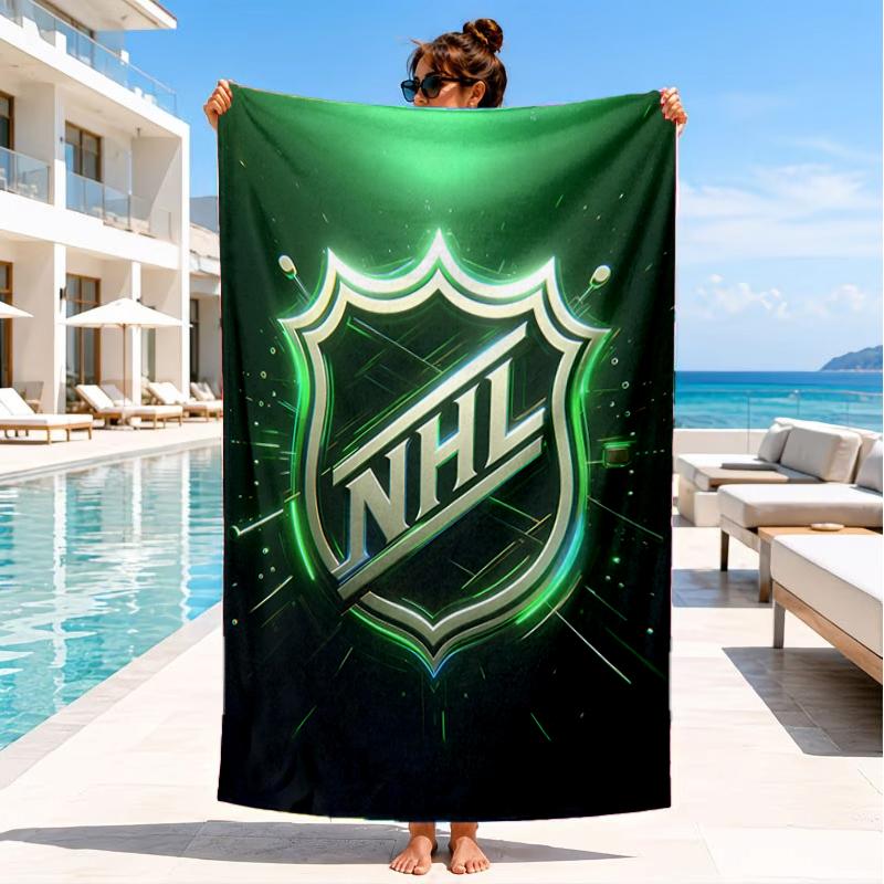 Nhl Hockey League Emblem Beach Towel, Super Soft Microfiber, Perfect Gift for Her/Him, Birthday, for Pool, Beach, Travel, Decor Beach Party