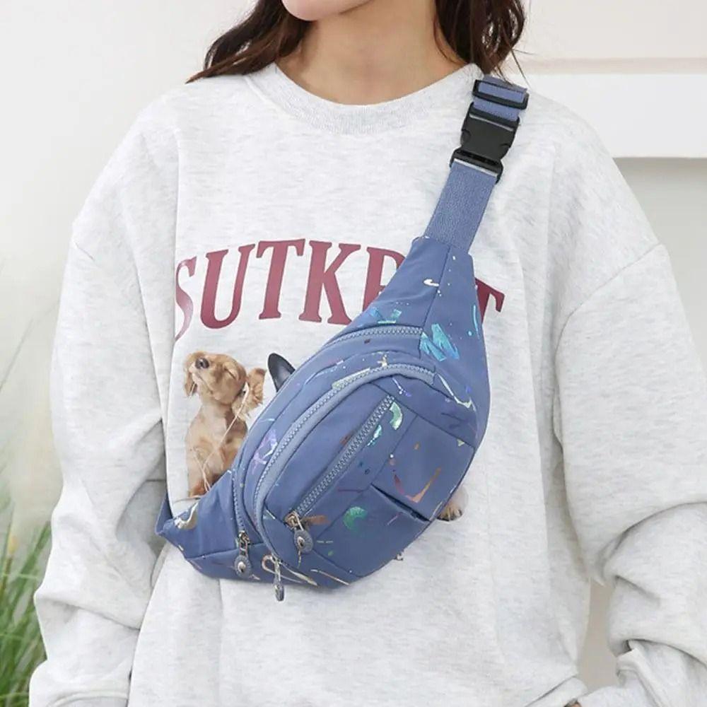 

Waterproof Sports Fanny Pack Stamping Letters Running Sports Belt Bag Gym
