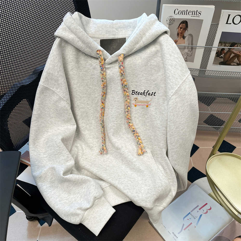 Korean Version Lazy Wind Dog Hooded Sweater Jacket Women's Retro Oversize Niche Does Not Collide