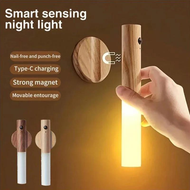 

Интеллектуальный ночник с индукцией человеческого тела, светодиодный перезаряжаемый настенный светильник для коридора, индукционная настенная лампа для бытового туалета