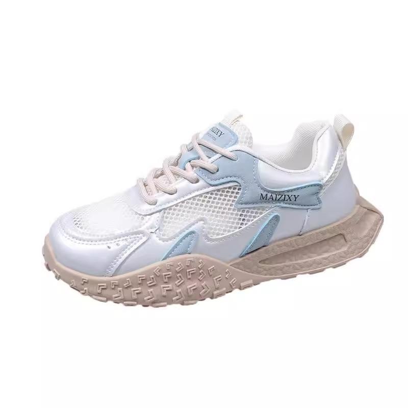 2025 summer women's shoes net shoes casual sports shoes women's new non-slip thick-soled travel shoes breathable mesh dad shoes