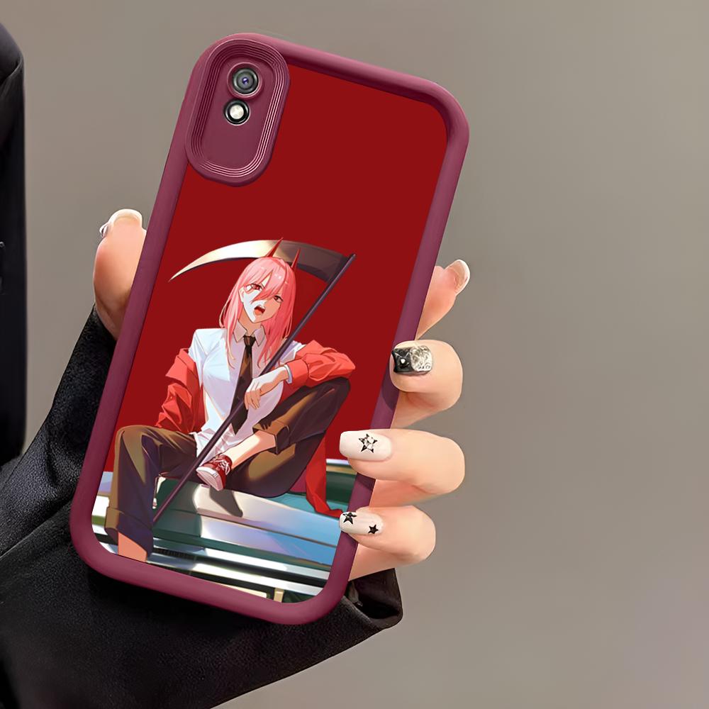

Power Chainsaw Man Anime Phone Case for Samsung Galaxy A55-A05 angle Eye Ladder Soft TPU smartphone Cover Samsung A51